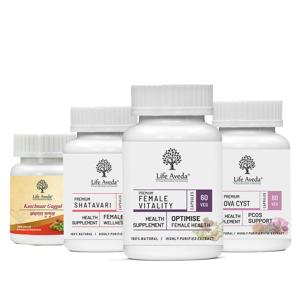 Vitalee Nanomed Fibroaxe-B Uterine Fibroid Helper – 60 Capsules – Systemic Enzyme Supplement With 7-Keto DHEA