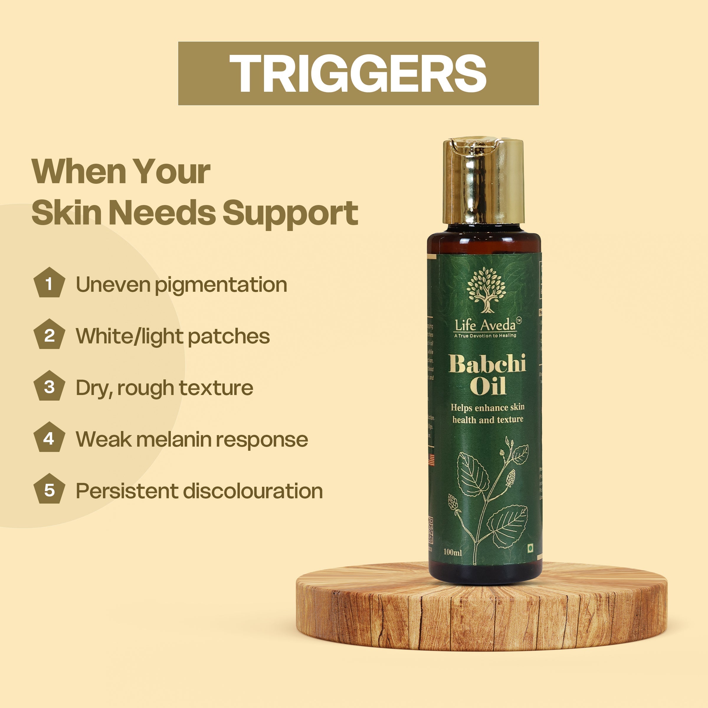 Life Aveda Babchi Oil – Ayurvedic Support for Pigmentation & Skin Renewal